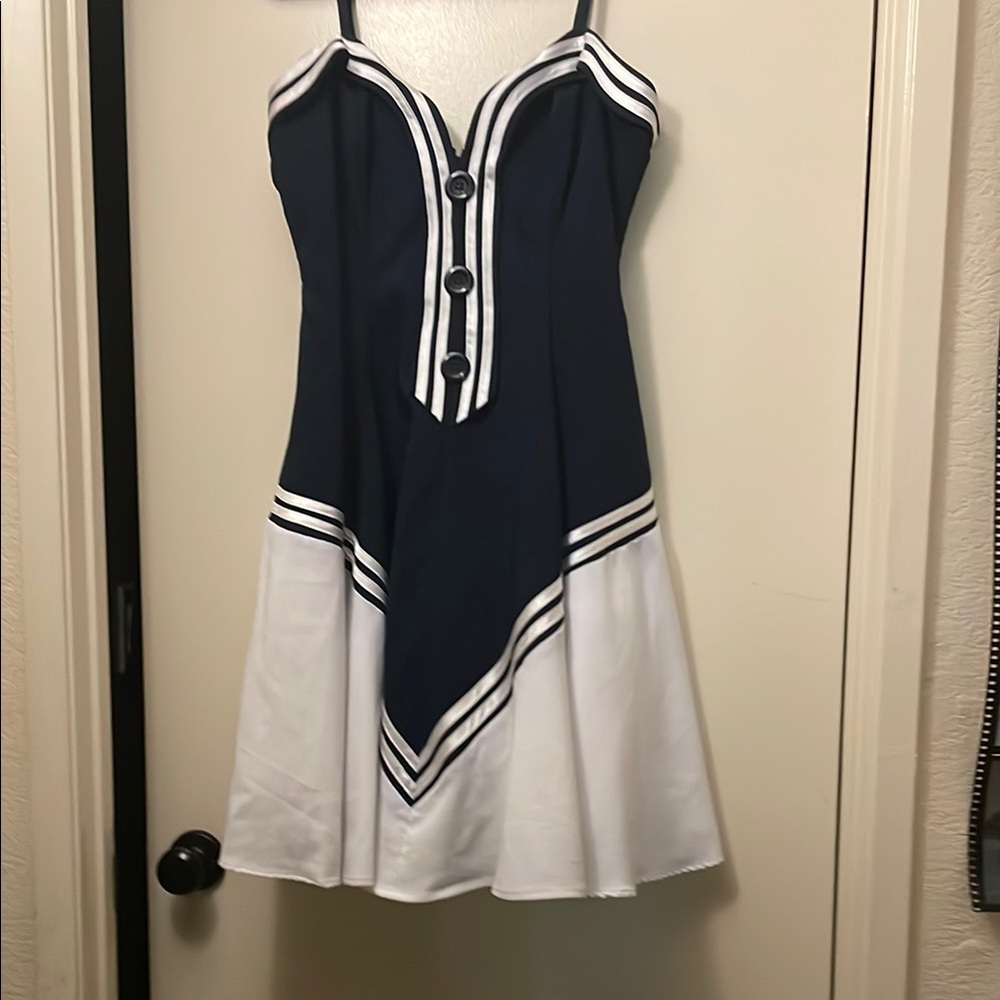 Tatyana Navy and White Sweetheart Sailor Dress
